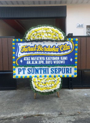 Papan Bunga Duka di Prabumulih