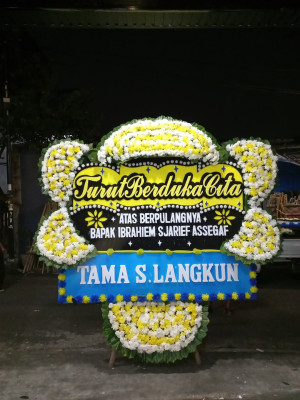 Papan Bunga Duka di Prabumulih